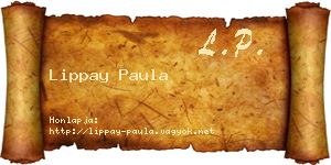 Lippay Paula névjegykártya